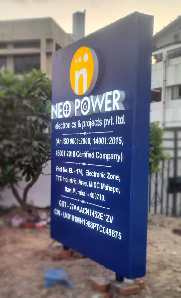 Lit 2D & 3D Letters Pylon Sign Board