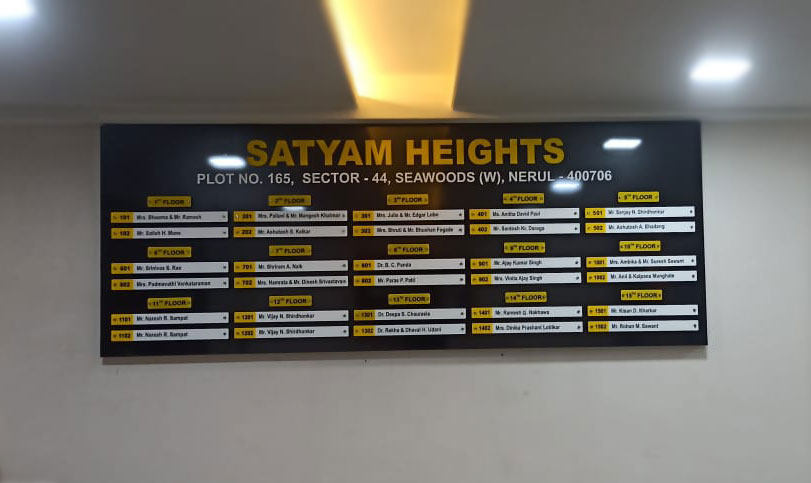 Building Housing Society Name Board